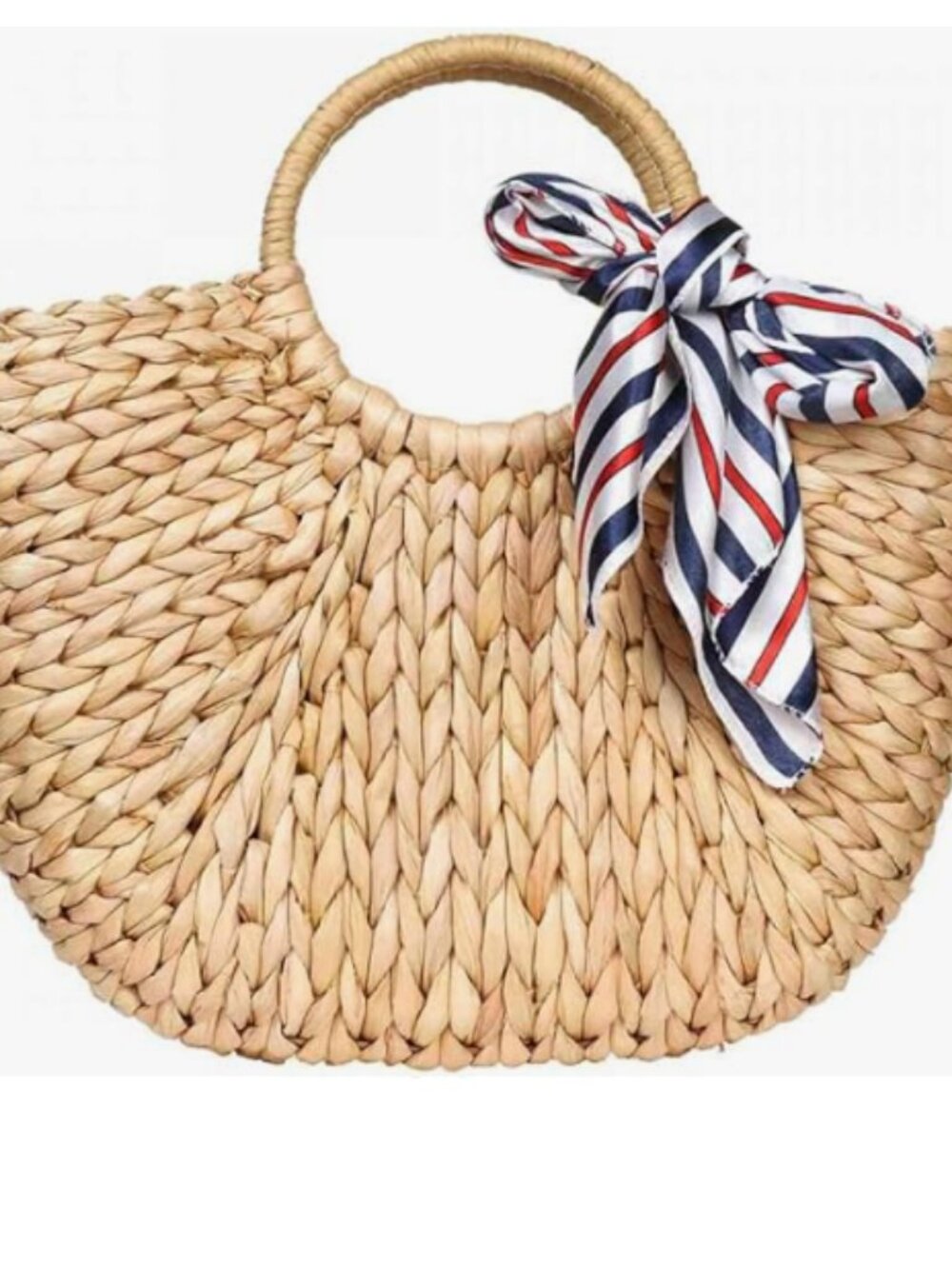 Straw Bags for Women,Hand-woven Straw Large Rattan Bag | Hand-Woven, Natural